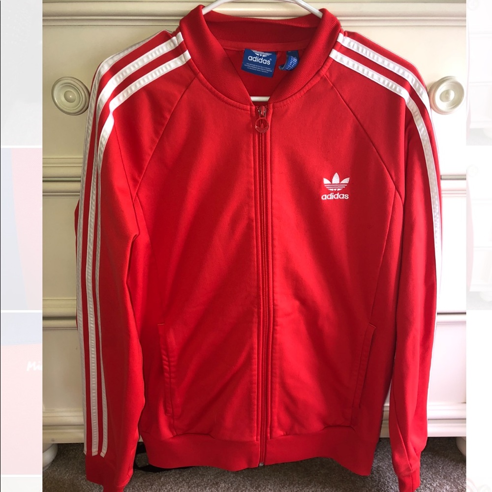 Red Adidas Zip-up